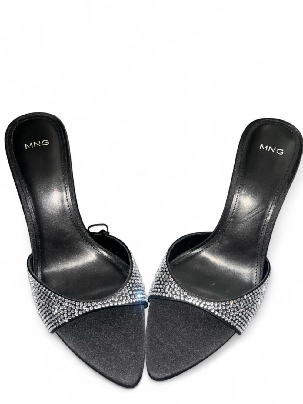 Mango Black Bling Rhinestone Party Heels